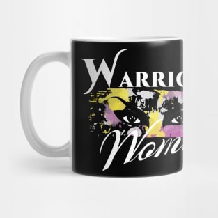 Warrior Woman | Splatter War Paint Pink Yellow White Mug